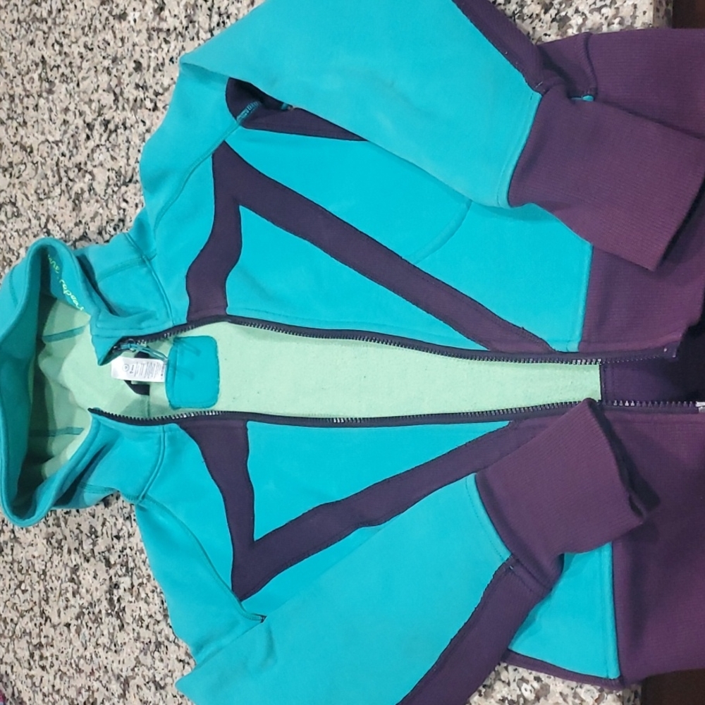 Size 12 Ivivva heavy blue/purple hooded jacket